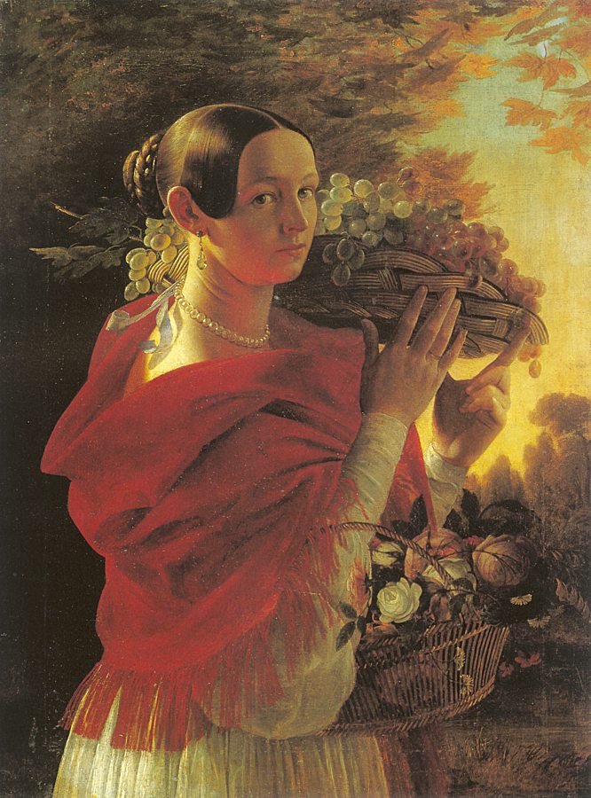 Ivan Khrutsky Young Woman with a Basket